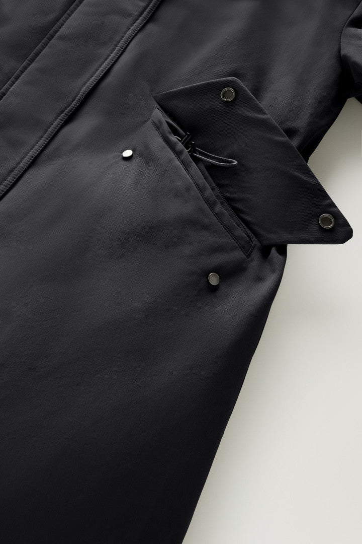 Long Parka in Brushed Ramar Cloth (Tundra Grey) - Detail View 7