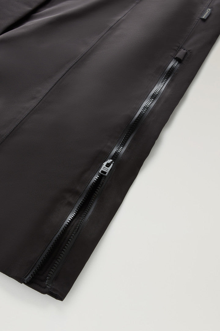 Waterproof High-Tech Long Coat in Recycled GORE-TEX (Black) - Detail View 4