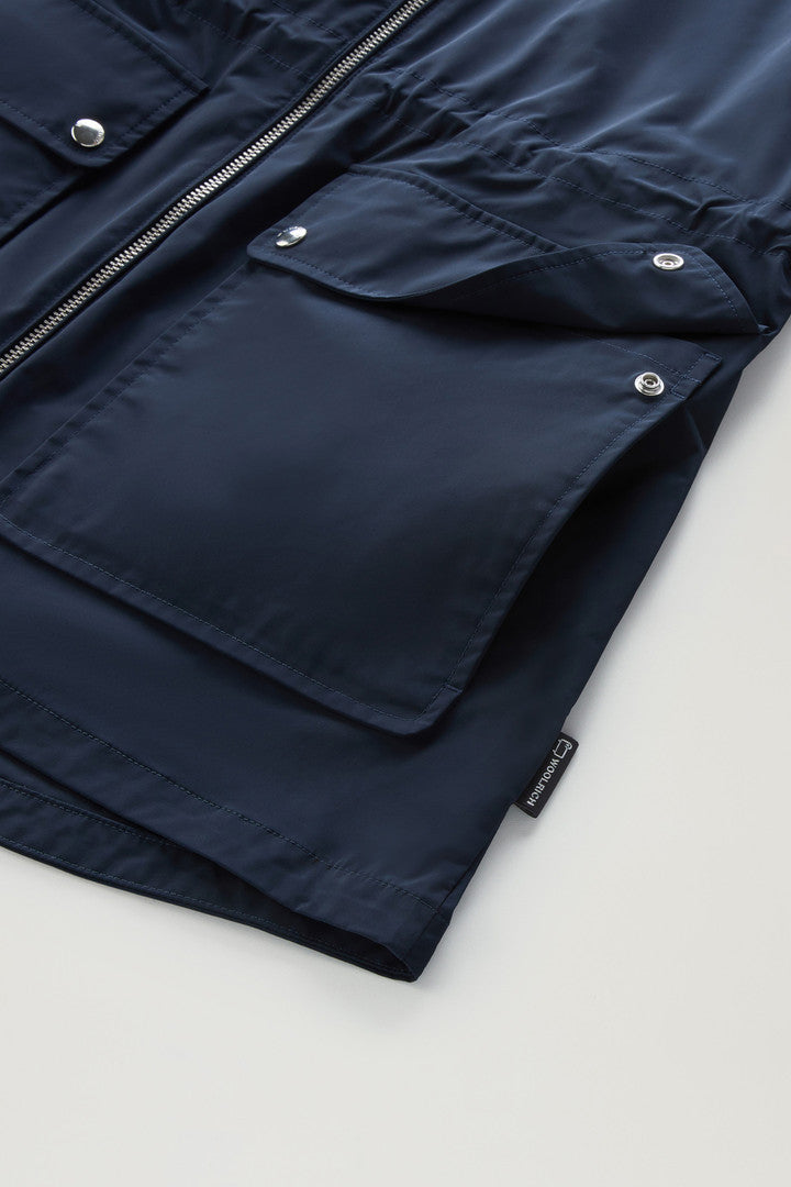 Summer Jacket in Urban Touch (Melton Blue) - Detail View 3