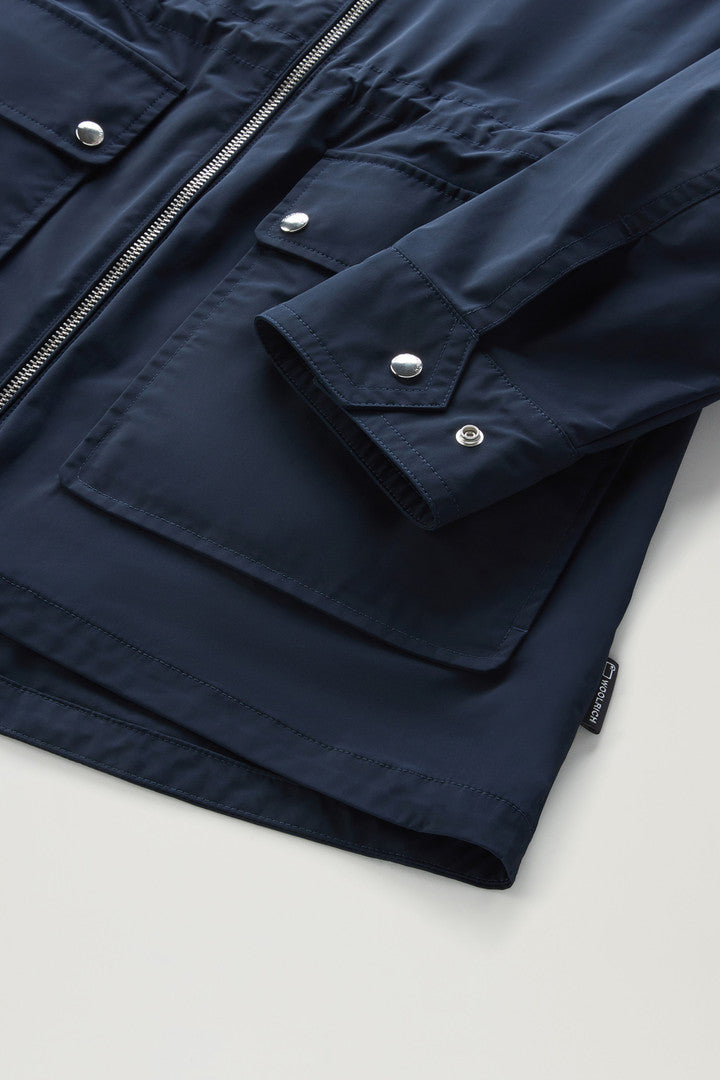 Summer Jacket in Urban Touch (Melton Blue) - Detail View 2