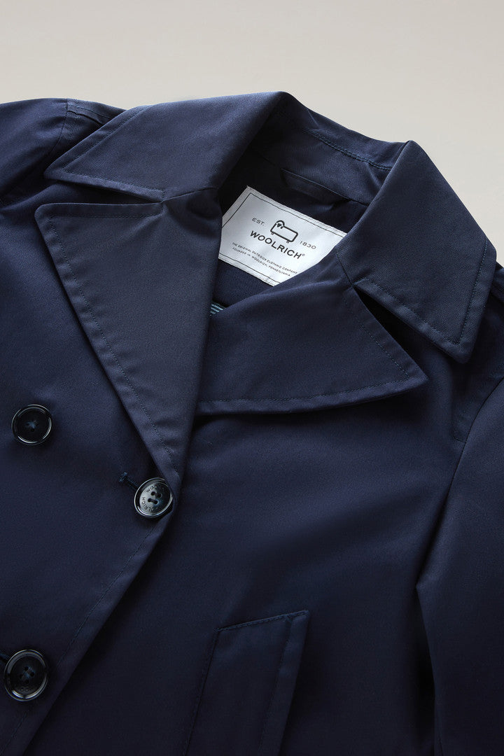 Havice Peacoat in Best Cotton (Melton Blue) - Detail View 1