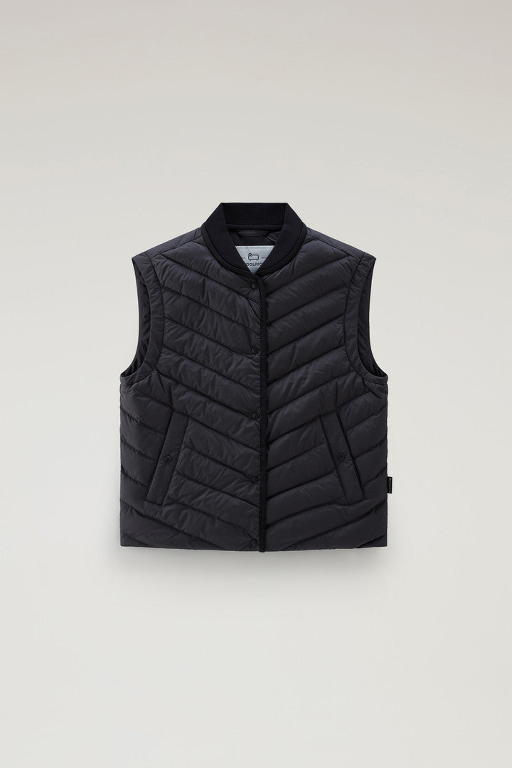 Microfiber Vest with Chevron Quilting (Sage) - Detail View 5