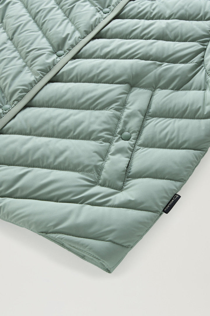 Microfiber Vest with Chevron Quilting (Sage) - Detail View 2