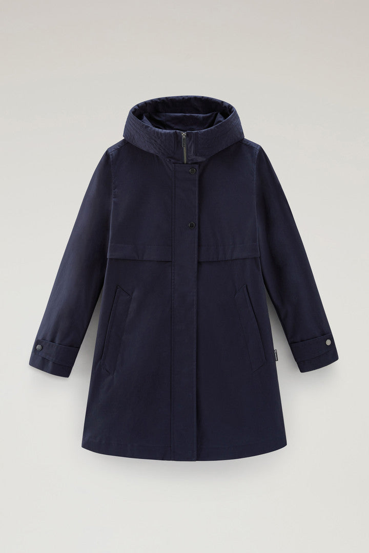 Havice Lightweight Parka in Best Cotton (Melton Blue) - Main View