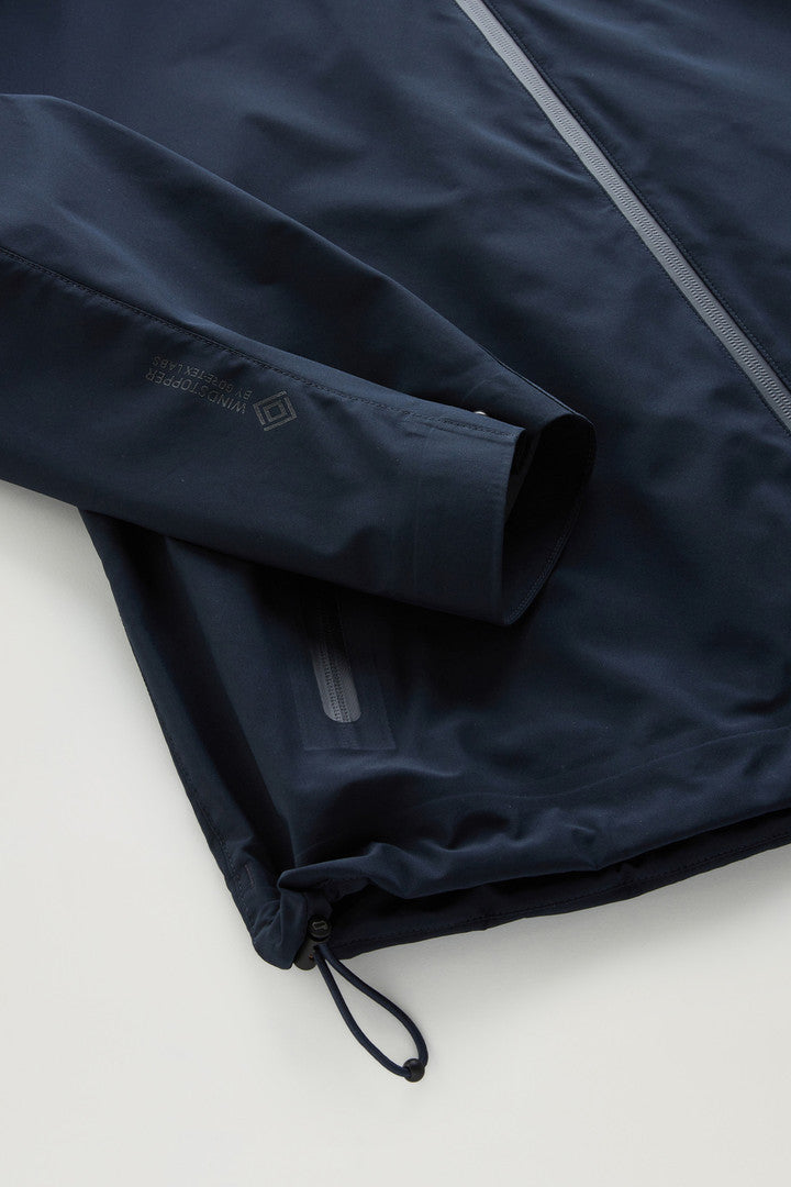 Jacket in WINDSTOPPER GORE-TEX (Melton Blue) - Detail View 3