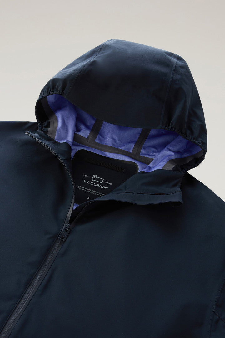 Jacket in WINDSTOPPER GORE-TEX (Melton Blue) - Detail View 1