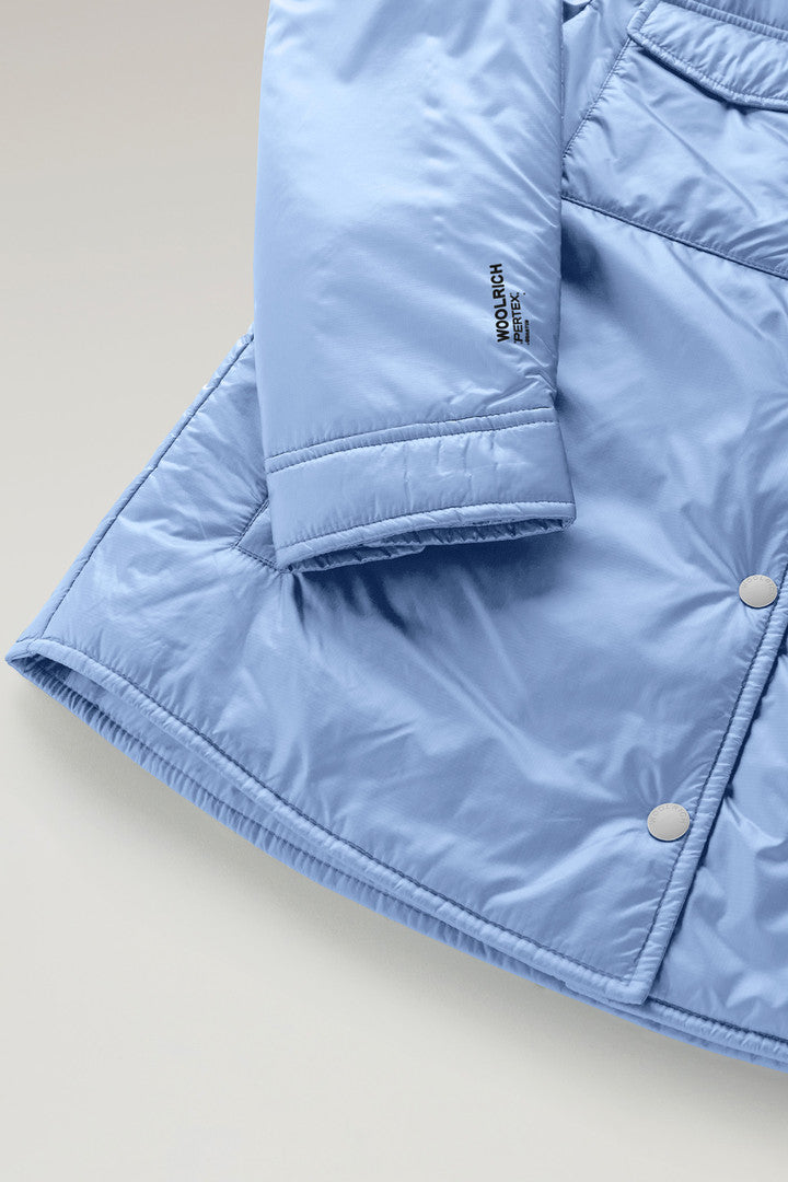 Padded Overshirt in Recycled Pertex Quantum (Sea Breeze) - Detail View 2