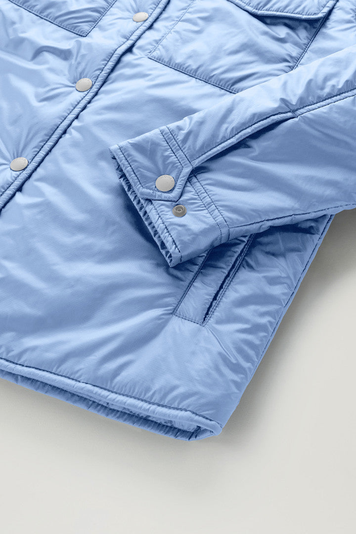 Padded Overshirt in Recycled Pertex Quantum (Sea Breeze) - Detail View 3