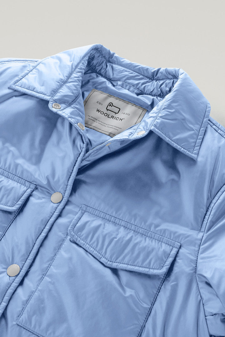 Padded Overshirt in Recycled Pertex Quantum (Melton Blue) - Detail View 2