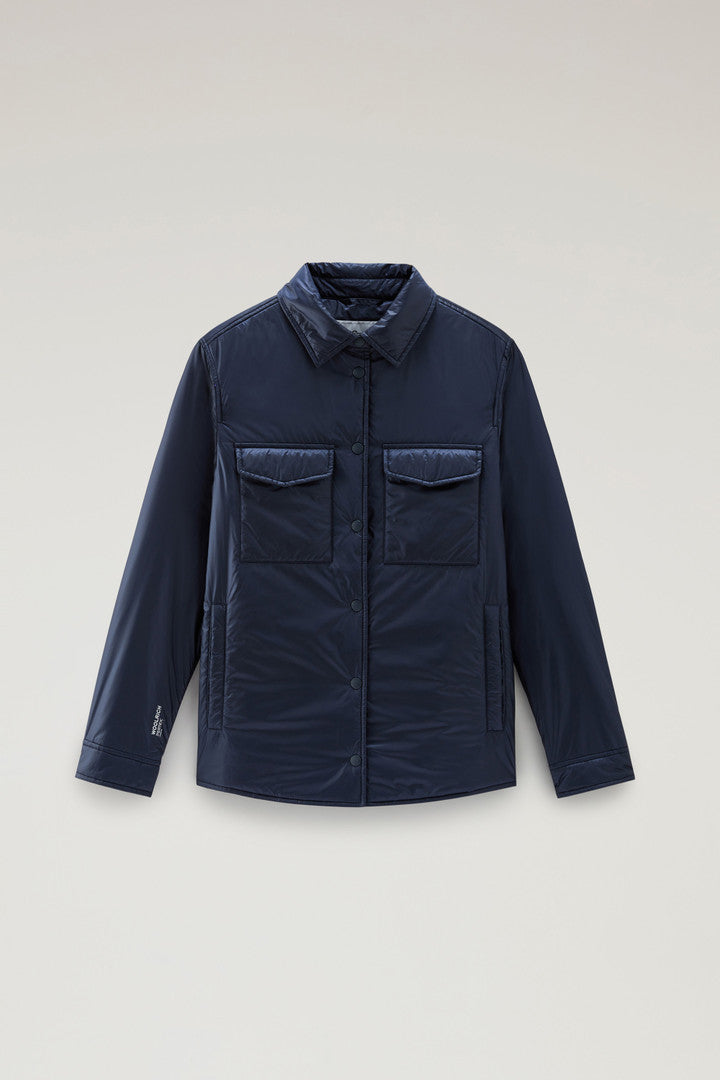 Padded Overshirt in Recycled Pertex Quantum (Sea Breeze) - Detail View 6
