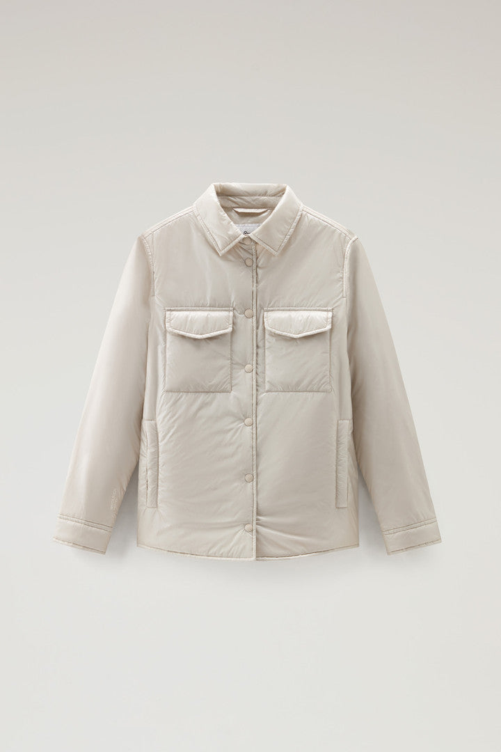 Padded Overshirt in Recycled Pertex Quantum (Sea Breeze) - Detail View 5