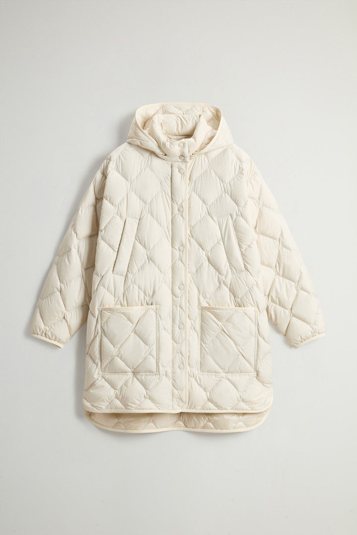 Heritage Cape Jacket in Microfiber with Removable Hood (Milky Cream) - Main View