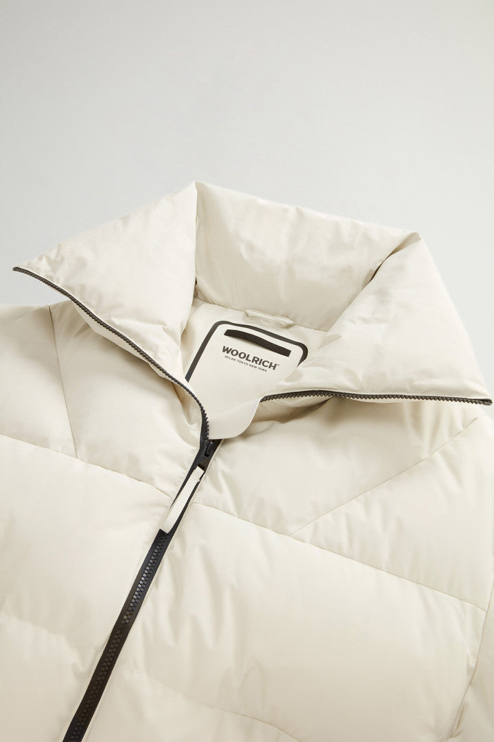Down Jacket in WINDSTOPPER GORE-TEX (Milky Cream) - Detail View 5