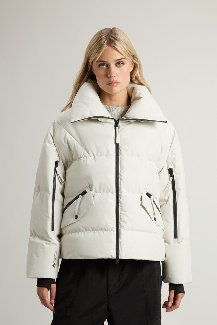 Down Jacket in WINDSTOPPER GORE-TEX (Black) - Detail View 1