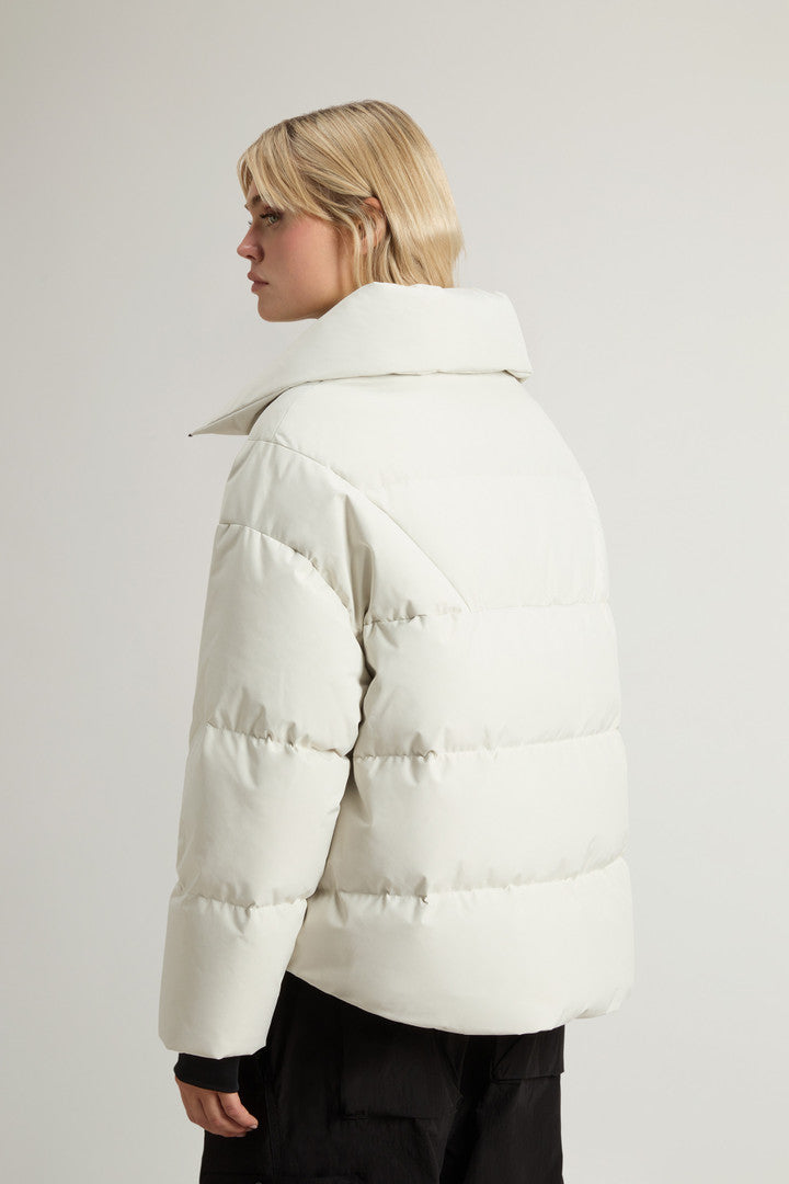 Down Jacket in WINDSTOPPER GORE-TEX (Milky Cream) - Detail View 2