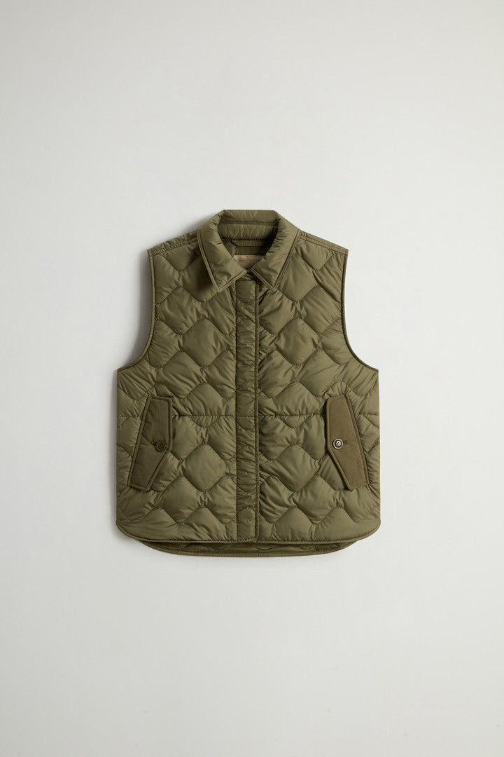 Quilted Microfiber Heritage Vest (Greenstone) - Detail View 4