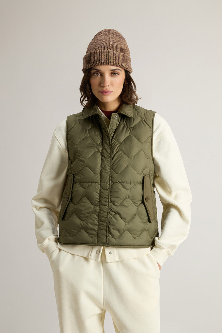 Quilted Microfiber Heritage Vest (Greenstone) - Main View
