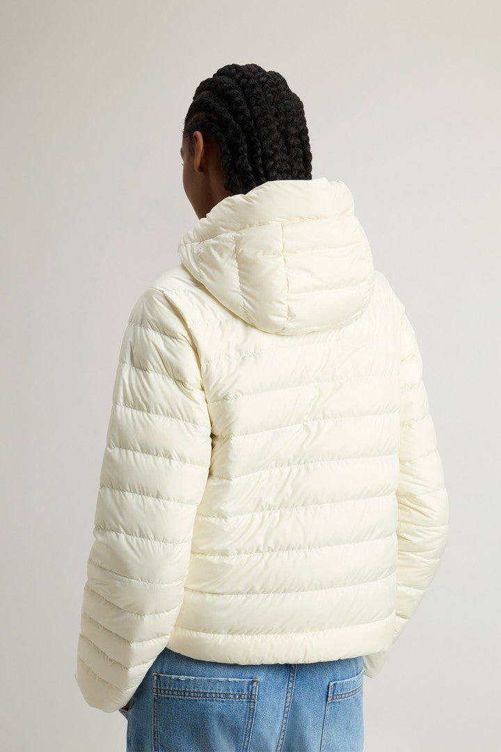 Padded Microfiber Jacket with Hood (Greenstone) - Detail View 3