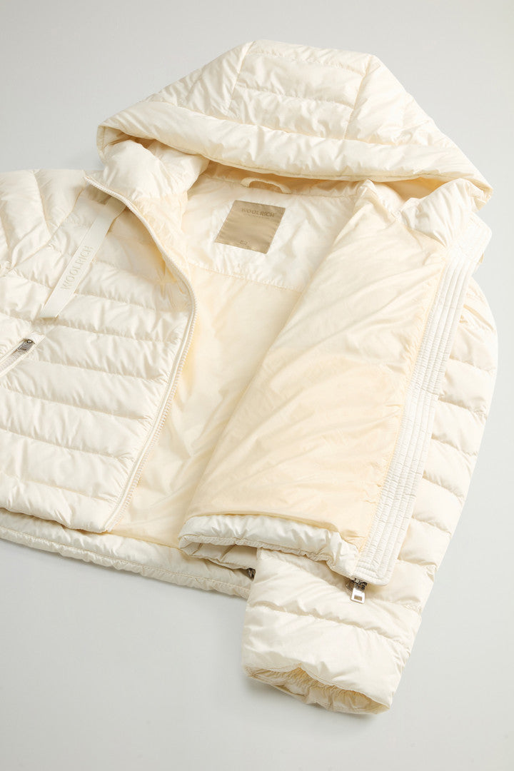 Padded Microfiber Jacket with Hood (Chinois Green) - Detail View 7