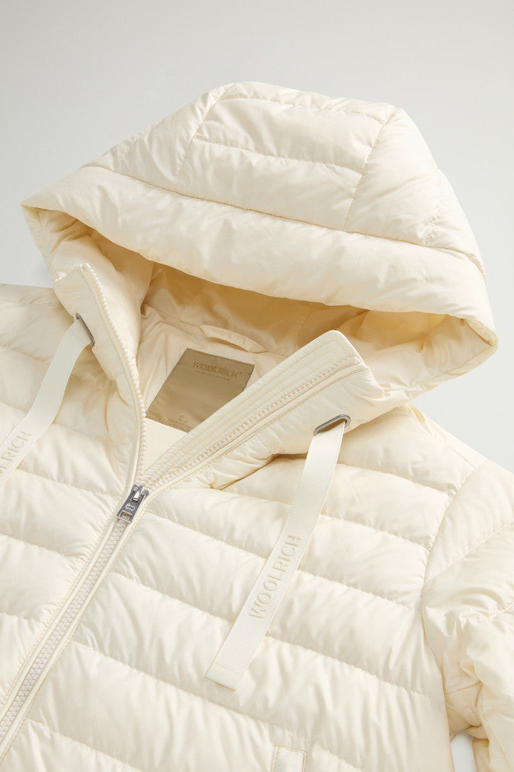 Padded Microfiber Jacket with Hood (Chinois Green) - Detail View 5
