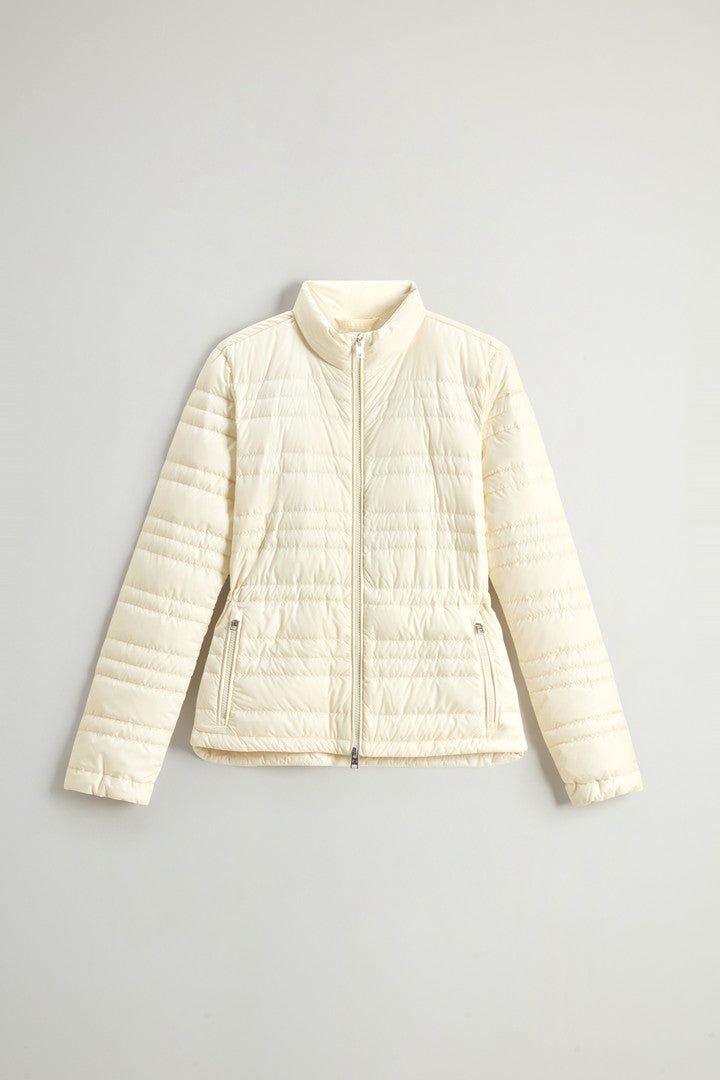 Padded Microfiber Jacket (White) - Main View