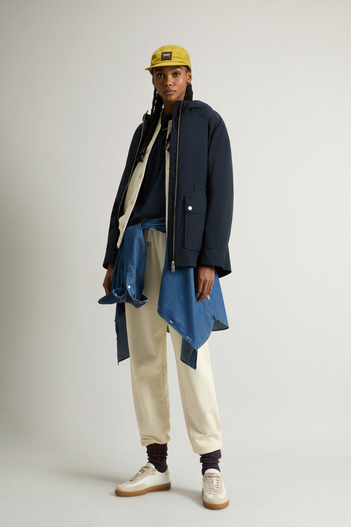 Urban Touch Hooded Jacket (Melton Blue) - Detail View 2