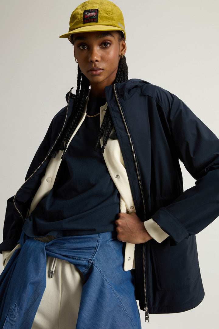 Urban Touch Hooded Jacket (Melton Blue) - Detail View 4