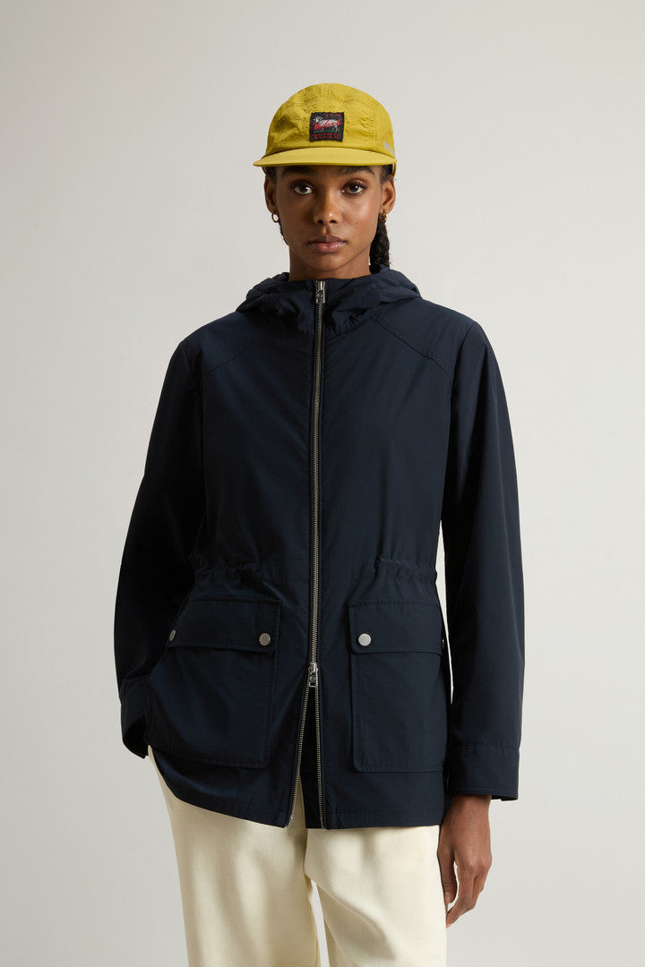 Urban Touch Hooded Jacket (Melton Blue) - Detail View 1