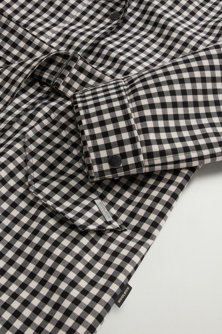 Yarn-Dyed Trench Coat in Three-Layer Fabric with Hood (Black Buffalo) - Detail View 6
