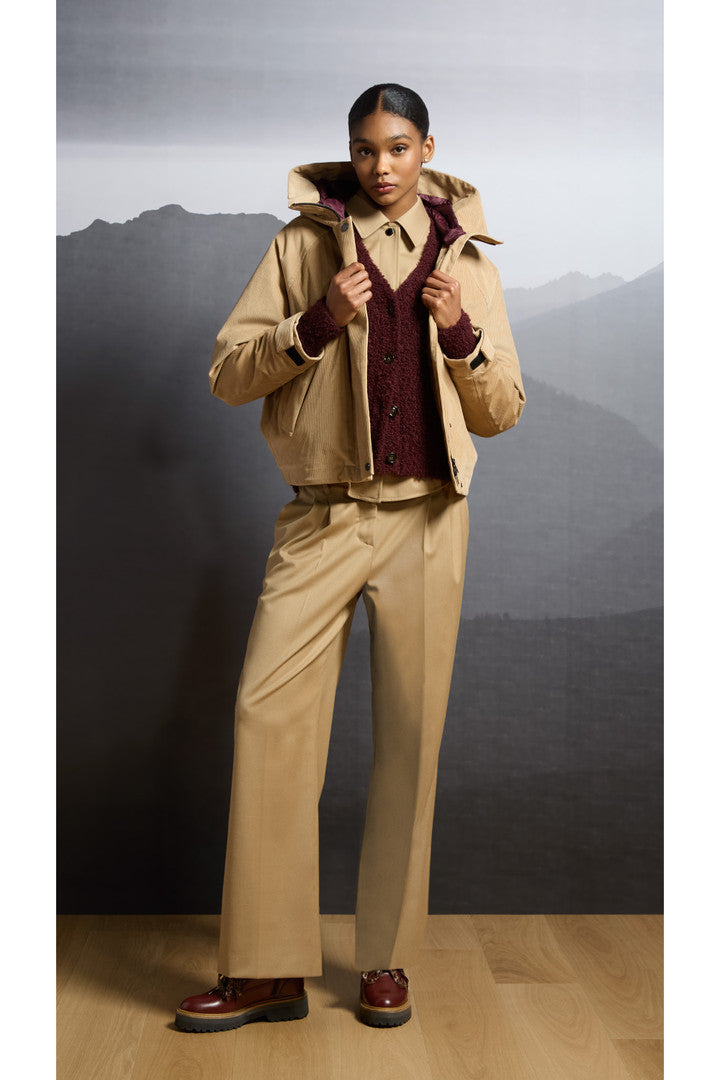 Three-Layered Corduroy Jacket with Hood (Cornstalk) - Detail View 8