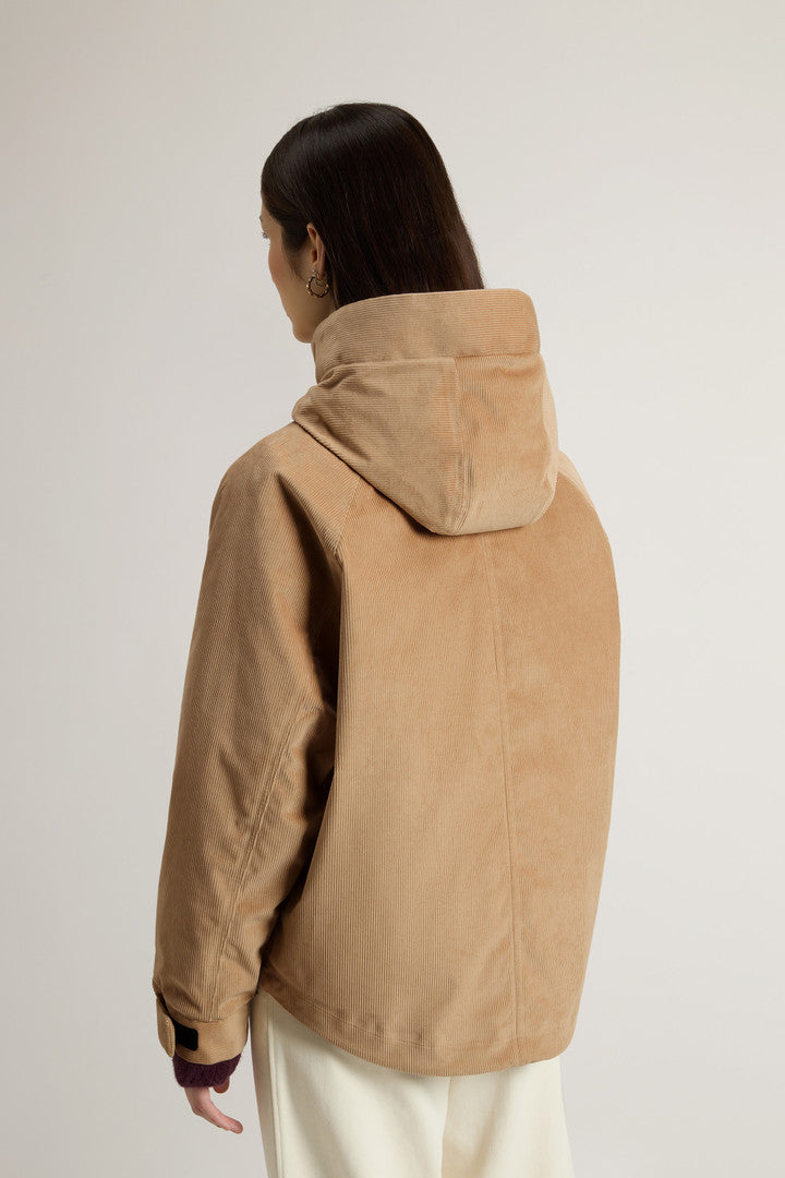 Three-Layered Corduroy Jacket with Hood (Cornstalk) - Detail View 3