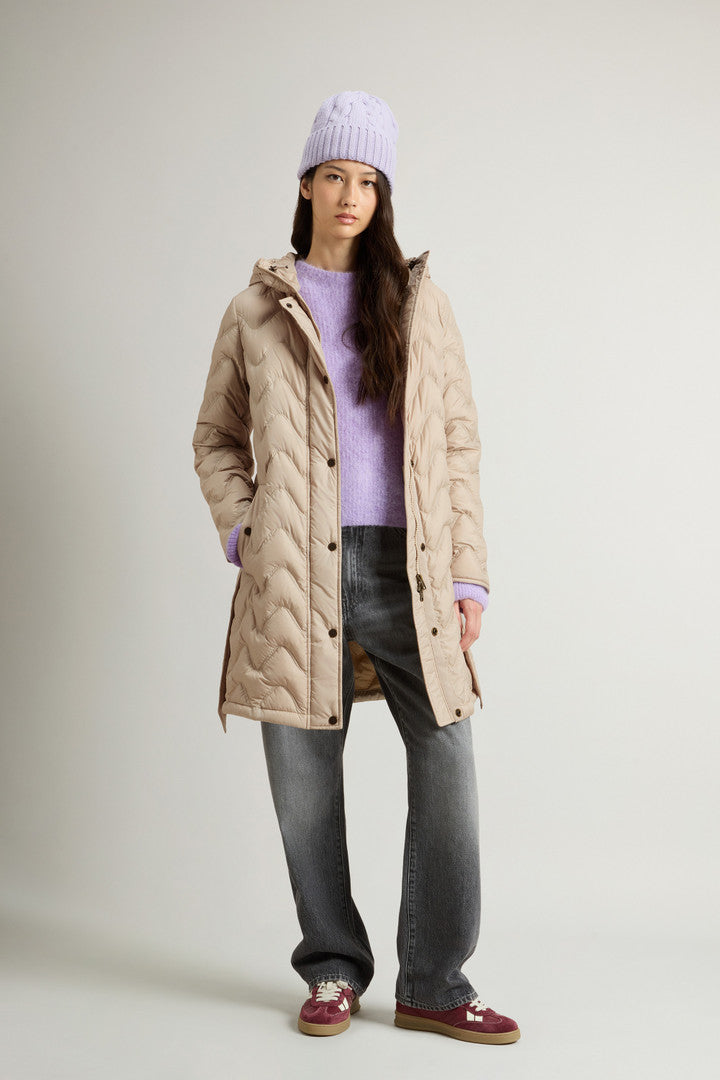 Quilted Microfiber Heritage Parka (Oxford Tan) - Detail View 1