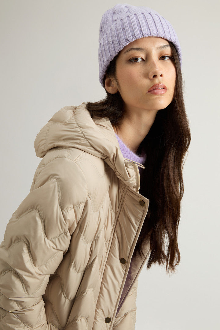 Quilted Microfiber Heritage Parka (Black) - Detail View 4
