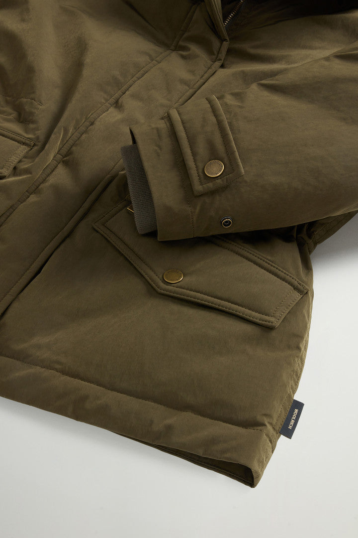 Grace Jacket in Peached Poly (Oxford Tan) - Detail View 6