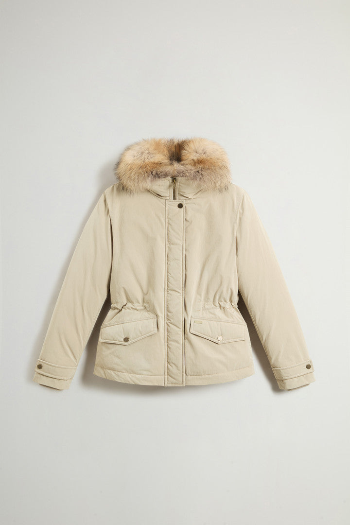 Grace Jacket in Peached Poly (Dark Green) - Detail View 5