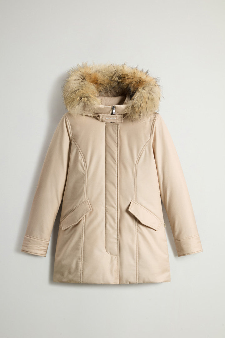 Arctic Parka in a Wool-Silk Blend Crafted Using a Loro Piana Fabric (Oxford Tan) - Main View