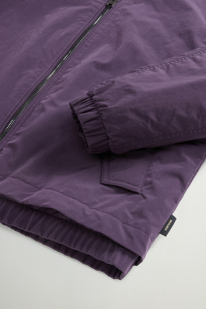 Grace Bomber Jacket in Peached Poly (Nightshade) - Detail View 6