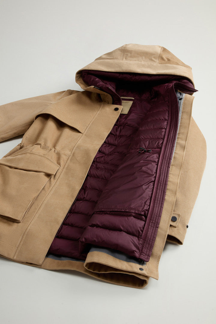 3-in-1 Parka in Three-Layered Corduroy (Cornstalk) - Detail View 8
