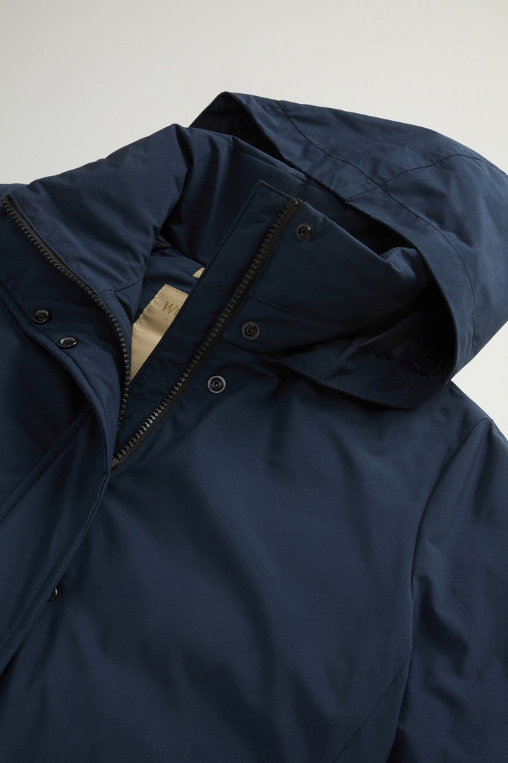 Long Cloud Jacket with Foldaway Hood (Dry Gray) - Detail View 6