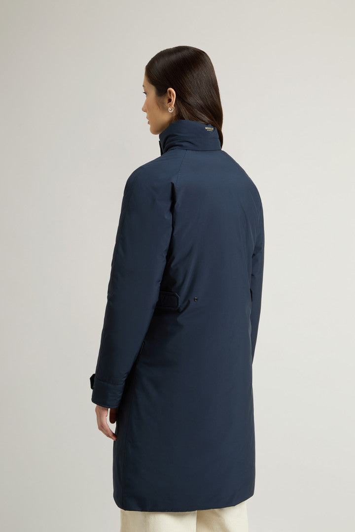 Long Cloud Jacket with Foldaway Hood (Black) - Detail View 3