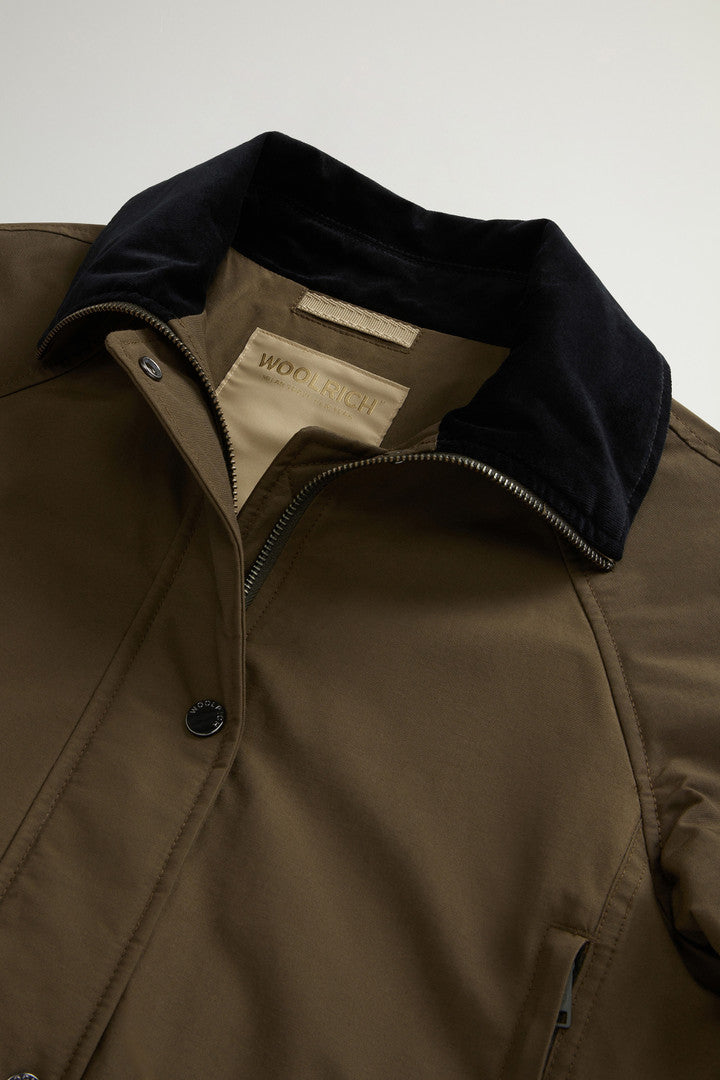 Ramar Cloth Jacket with Corduroy Collar (Soil Brown) - Detail View 5