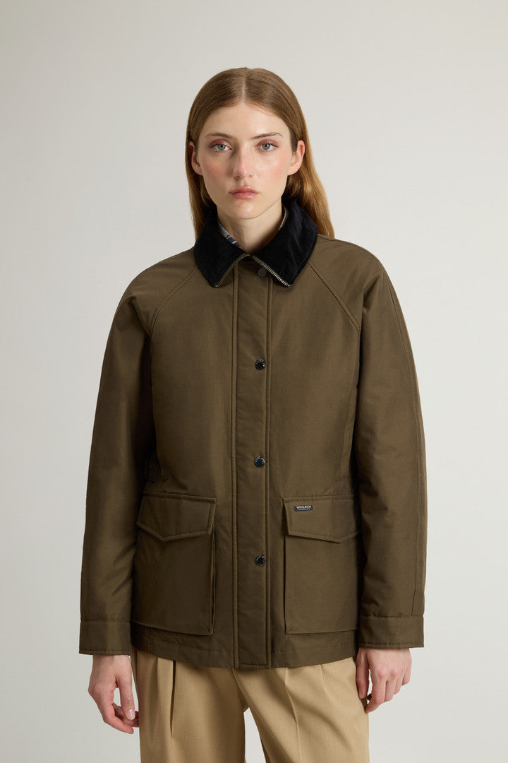 Ramar Cloth Jacket with Corduroy Collar (Soil Brown) - Main View