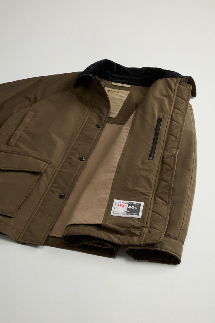 Ramar Cloth Jacket with Corduroy Collar (Soil Brown) - Detail View 8