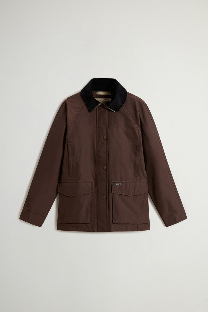 Ramar Cloth Jacket with Corduroy Collar (Soil Brown) - Main View