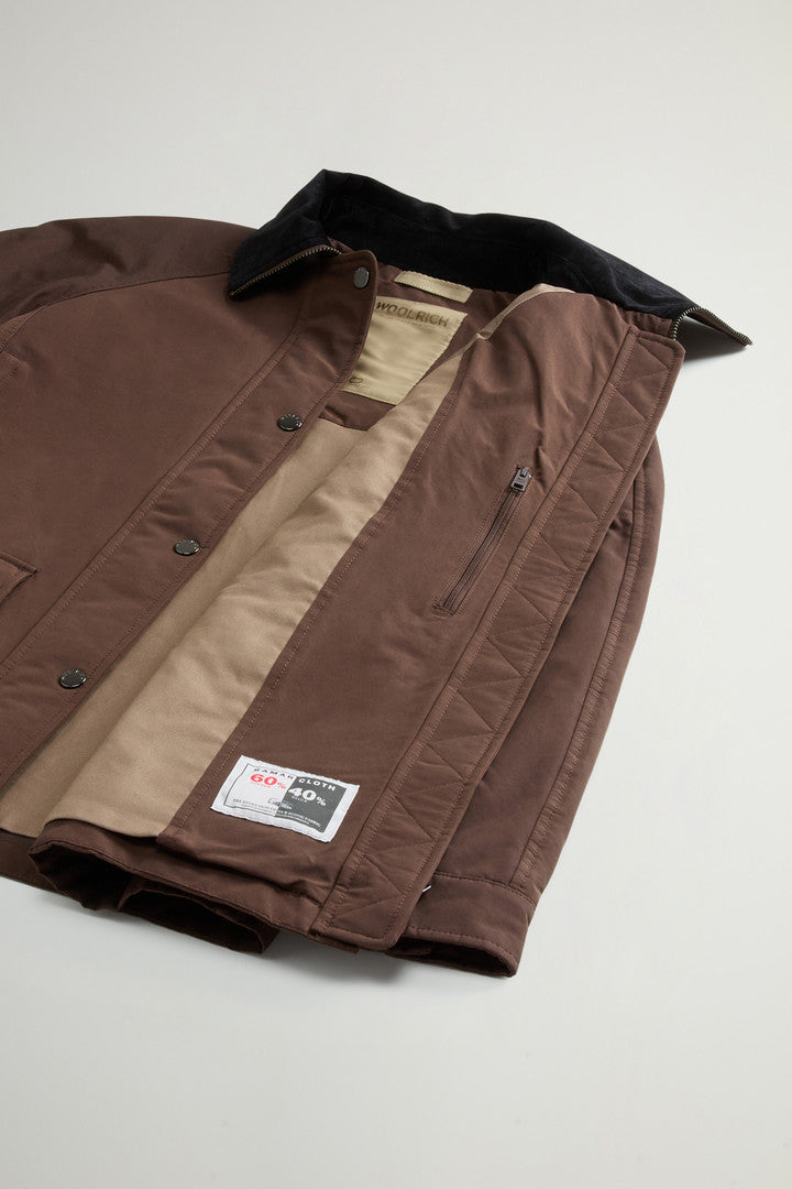 Ramar Cloth Jacket with Corduroy Collar (Soil Brown) - Detail View 7