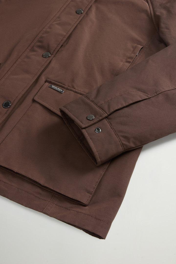 Ramar Cloth Jacket with Corduroy Collar (Soil Brown) - Detail View 6