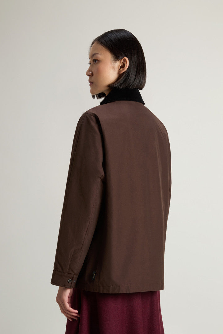 Ramar Cloth Jacket with Corduroy Collar (Dark Green) - Detail View 3