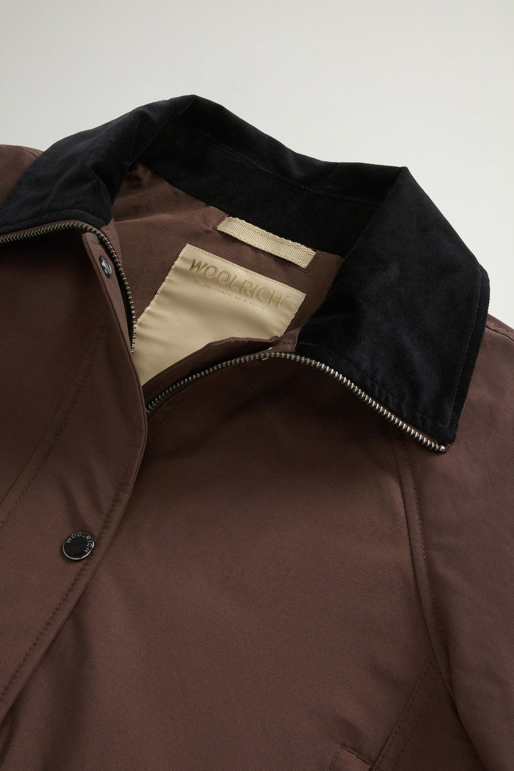 Ramar Cloth Jacket with Corduroy Collar (Soil Brown) - Detail View 5