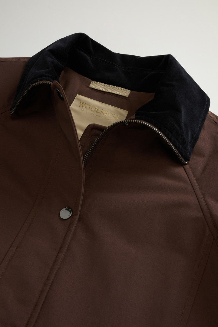 Ramar Cloth Coat with Corduroy Collar (Soil Brown) - Detail View 5