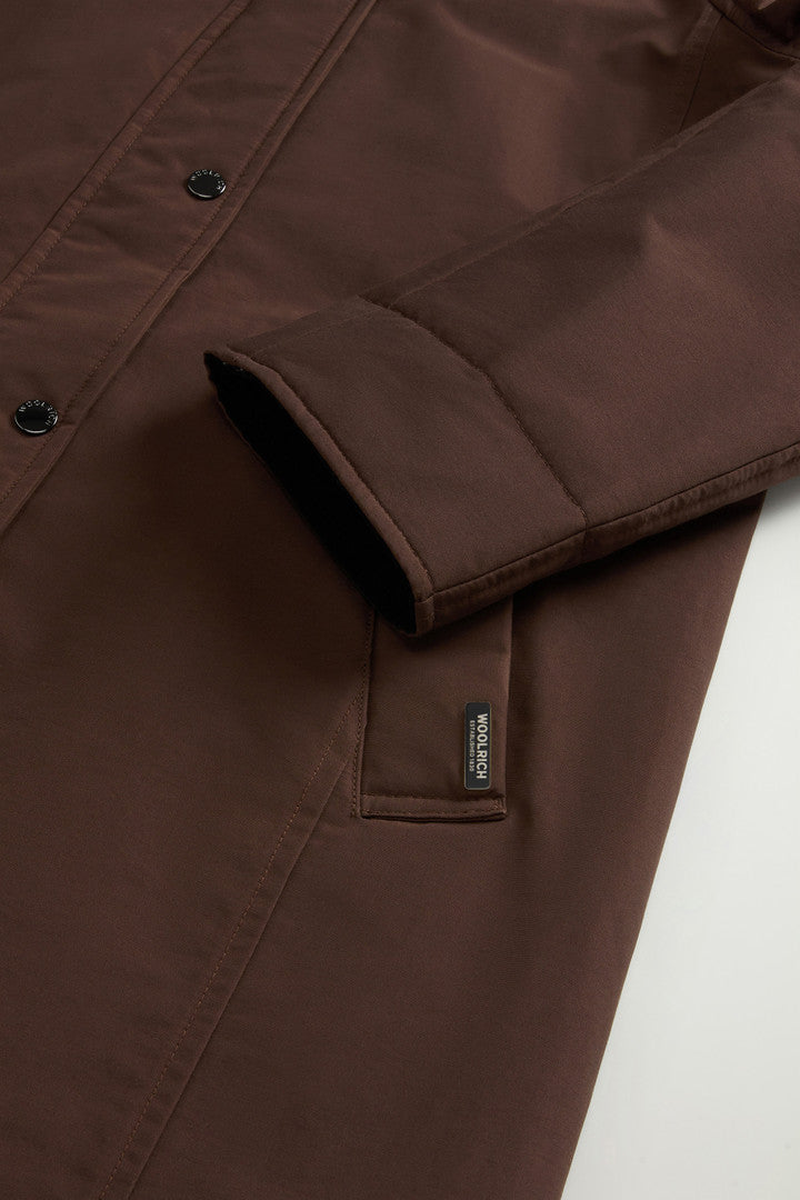 Ramar Cloth Coat with Corduroy Collar (Soil Brown) - Detail View 6